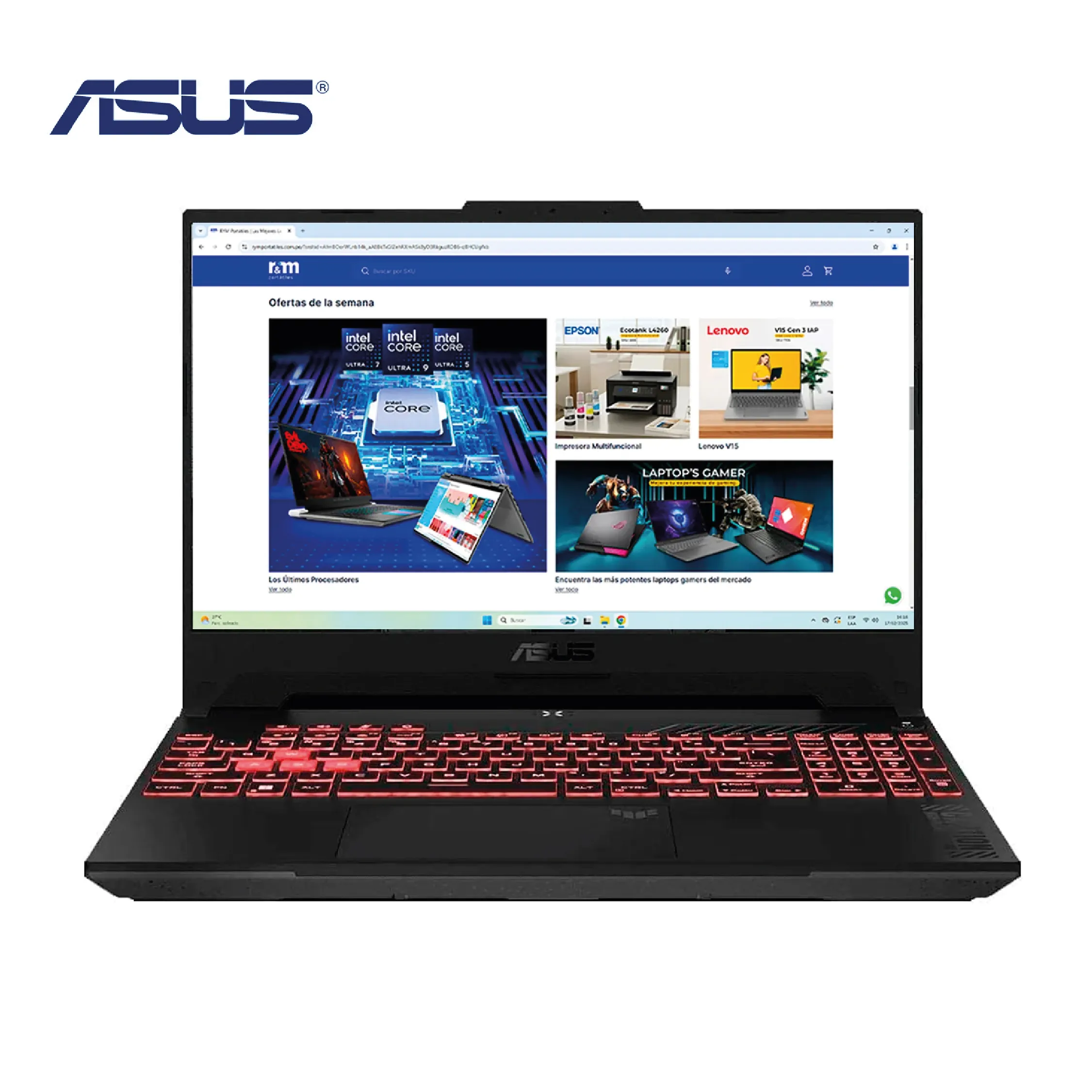 Laptop ASUS TUF Gaming FA506NFR-HN014 Ryzen 7 7435HS Ram 16GB Disco 512GB SSD Video Nvidia RTX 2050 4GB 15.6
